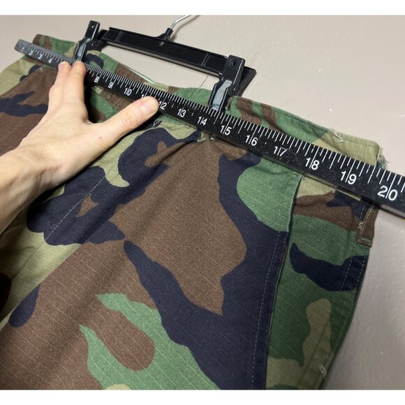 US Army Hot Weath Trouser Military Woodland BDU Cargo 50/50 Surplus Mens L-Short - Picture 6 of 7